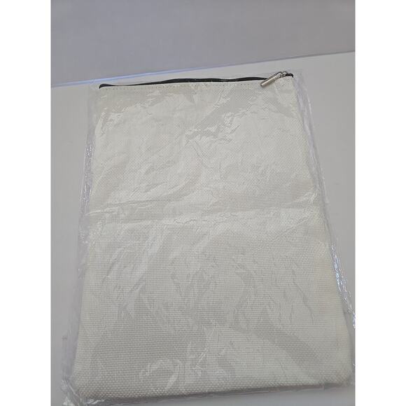 Make Up Bag Book Bag Canvas 'Peace - Love - Soccer' - Extra Pocket - Picture 2 of 7